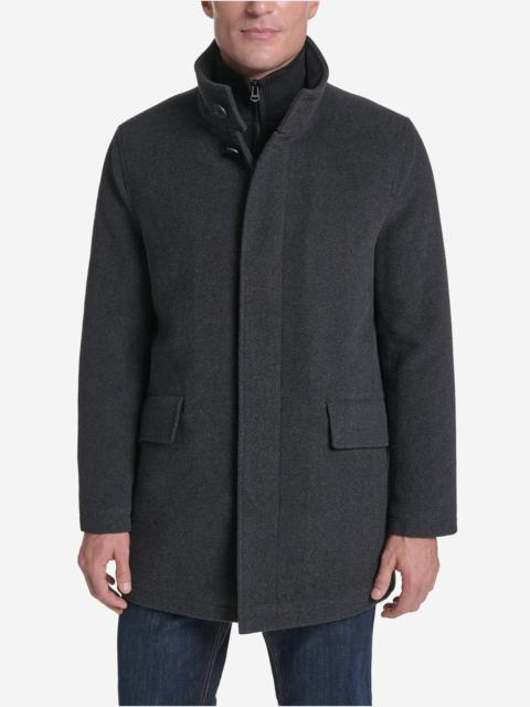 COLE HAAN Men's Plush Wool Knit Bib Car Coat