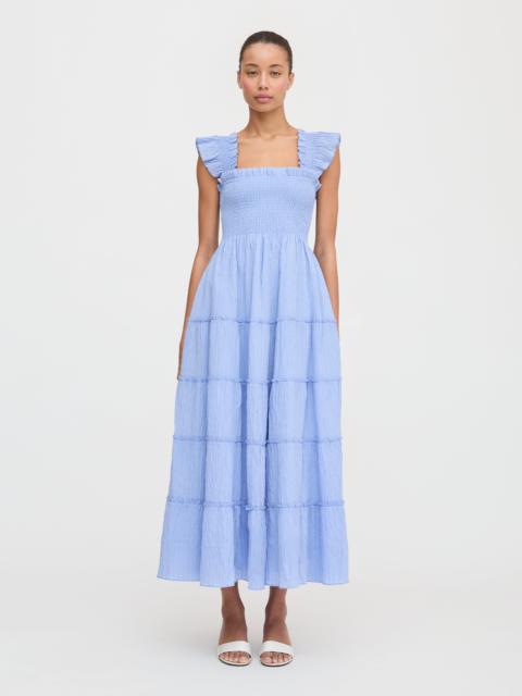 Hill House Home The Ellie Maxi Nap Dress - Bluebird Tonal Seersucker