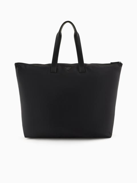 EMPORIO ARMANI ASV LARGE RECYCLED-NYLON SHOPPER BAG