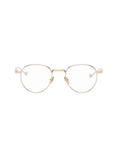 CUTLER AND GROSS Silver & Gold Lennox 1428 Round Optical Glasses