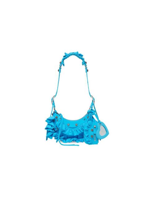 Women's Le Cagole Xs Shoulder Bag With Ruffles  in Blue