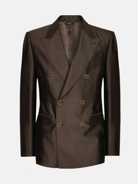 Dolce & Gabbana Shantung silk double-breasted Sicilia-fit suit
