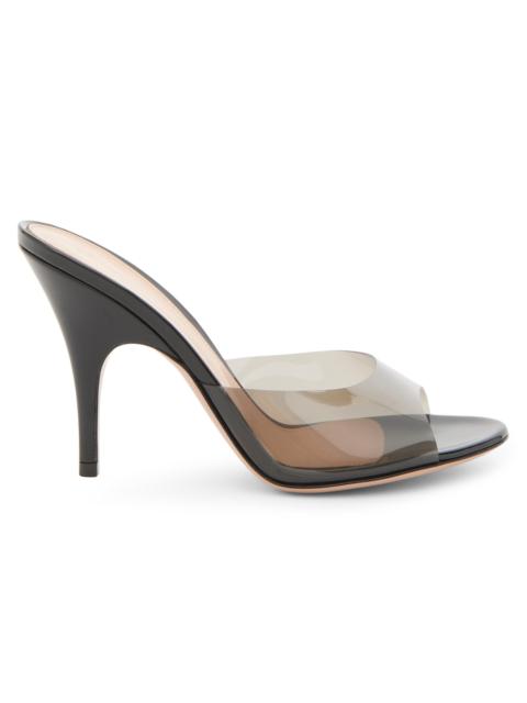 Gianvito Rossi Women's 95MM Slip-On TPU Stiletto Sandals - Black