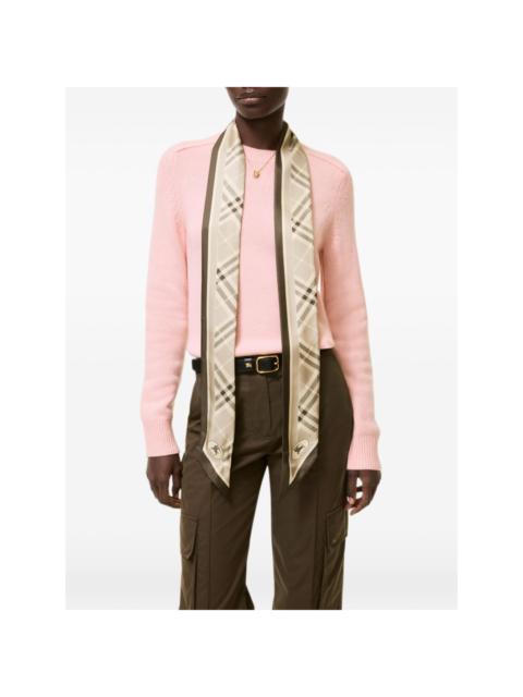 Burberry skinny Check silk scarf