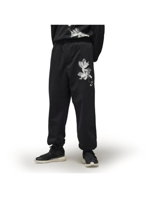 Y-3 Graphic French Terry Pants in Black