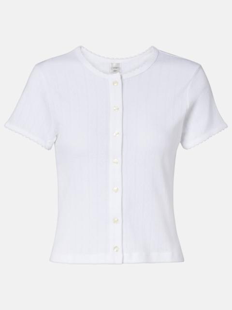 LESET Pointelle cotton cardigan