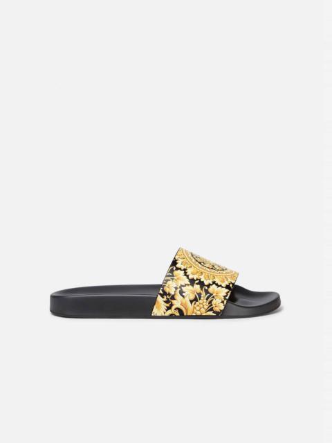 VERSACE Barocco Mosaic Print Slides