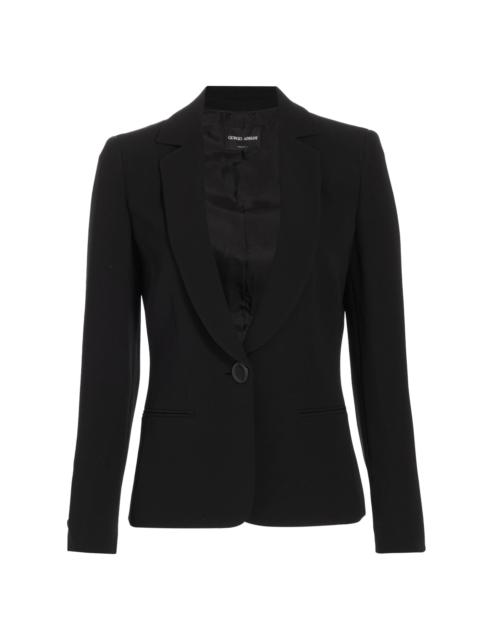 GIORGIO ARMANI Women's Silk Button-Front Blazer - Black