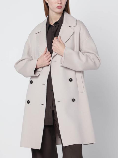 'S Max Mara Sand-coloured midi coat in wool drap