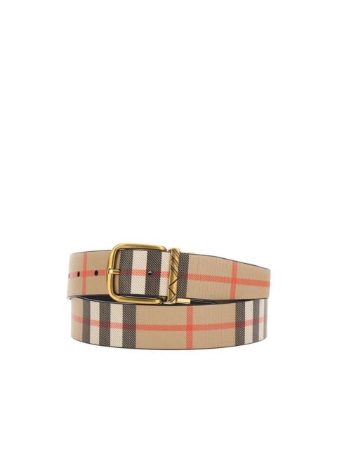 Burberry check print belt