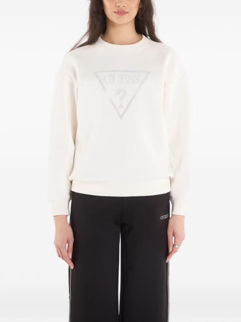 GUESS USA logo-studded cotton sweatshirt