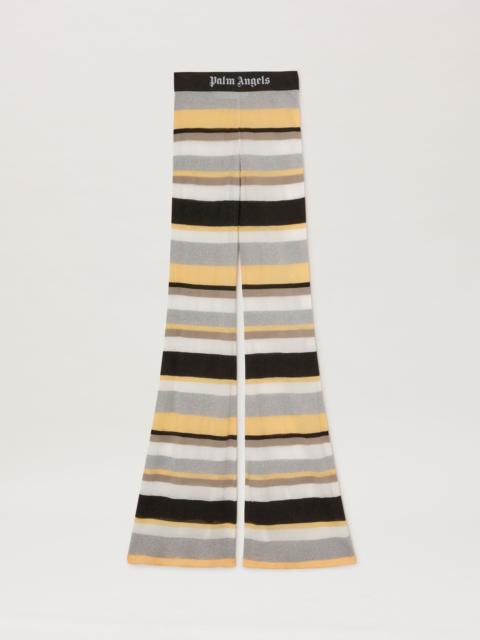Striped Lurex Knit Logo Pants