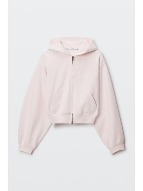 Alexander Wang logo print zip-up hoodie