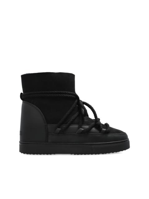 INUIKII rope-laces leather snow boots