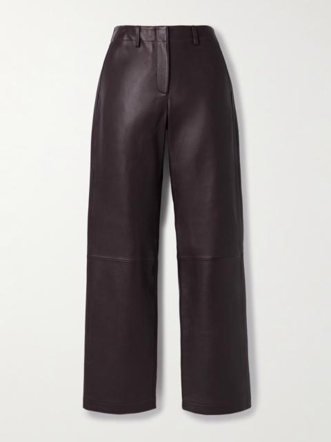 Theory Leather Straight-leg Pants
