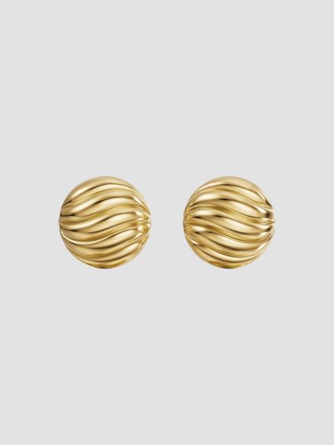 DAVID YURMAN Women's Sculpted Cable Stud Earrings in 18K Yellow Gold, 9MM - Gold