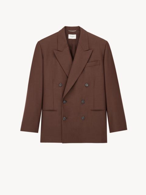 SAINT LAURENT JACKET IN WOOL AND MOHAIR CANVAS