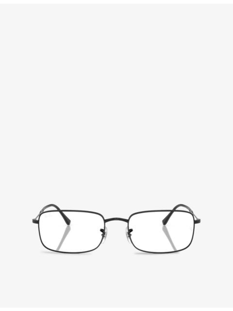 Ray-Ban RX3746V Rectangular-Frame Metal Optical Glasses