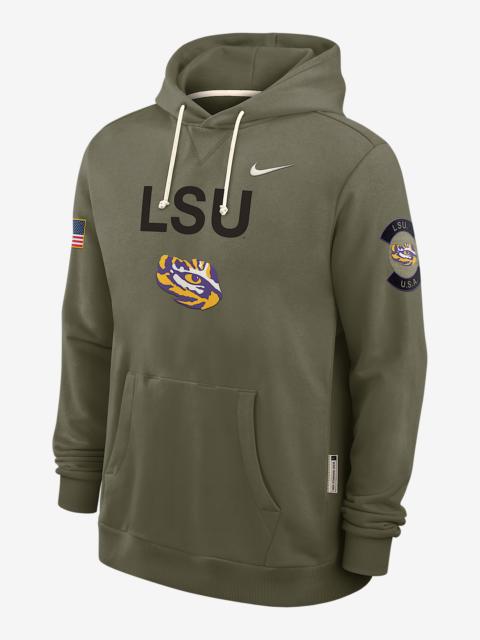 LSU 2025 Military Appreciation Men's Nike Dri-FIT College Pullover Hoodie