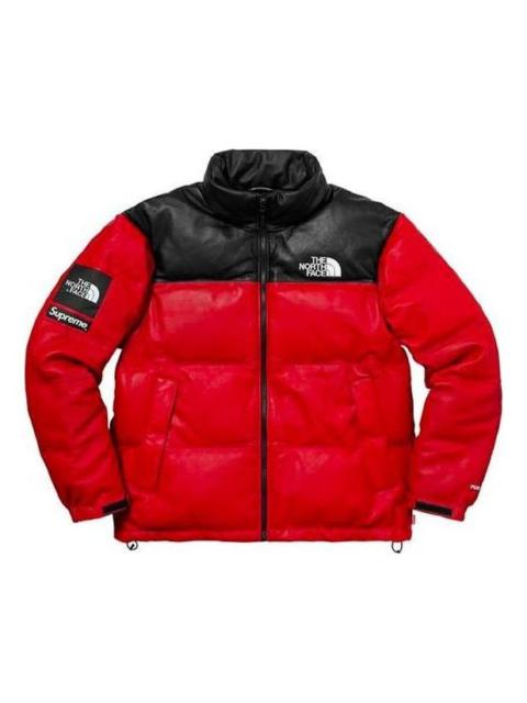 Supreme FW17 x The North Face Leather Nuptse Jacket 'Red' SUP-FW17-619