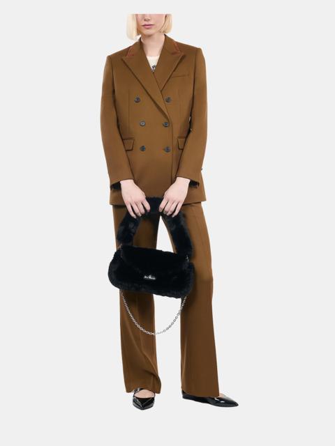 The Kooples BROWN WOOL SUIT JACKET