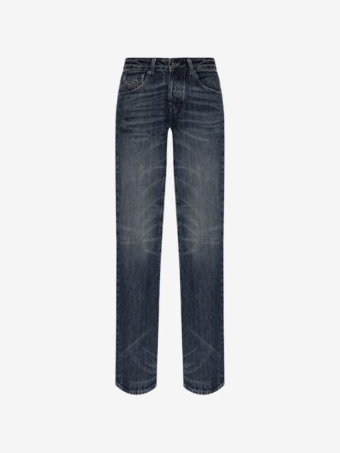 Diesel D-Heel-Fsj1 washed-effect logo-patch jeans