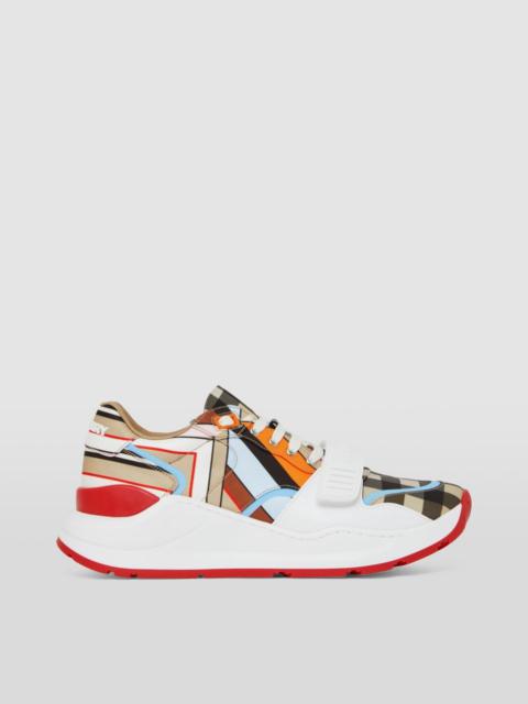 Burberry Montage Print Nylon Sneakers