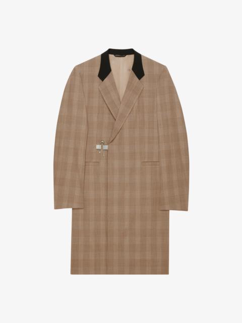 Givenchy COAT IN PRINCE OF WALES WOOL WITH U-LOCK