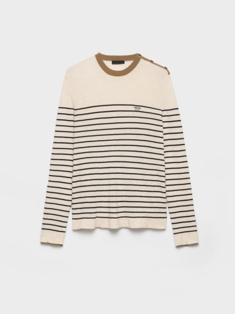 Prada Striped linen and cotton sweater