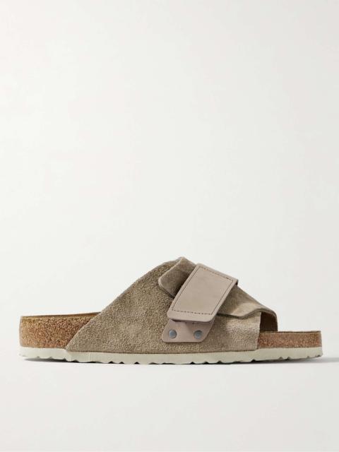 BIRKENSTOCK Kyoto Nubuck-Trimmed Suede Sandals