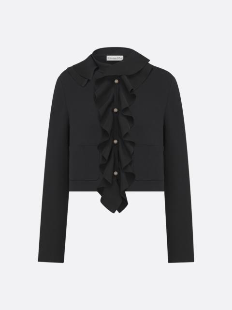 Dior Cropped Jacket with Removable Ruched Collar
