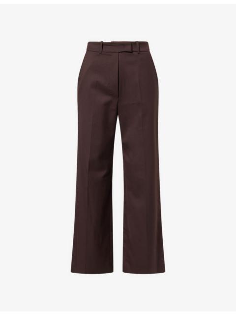 The Frankie Shop Brickell Wide-Leg Woven Trousers
