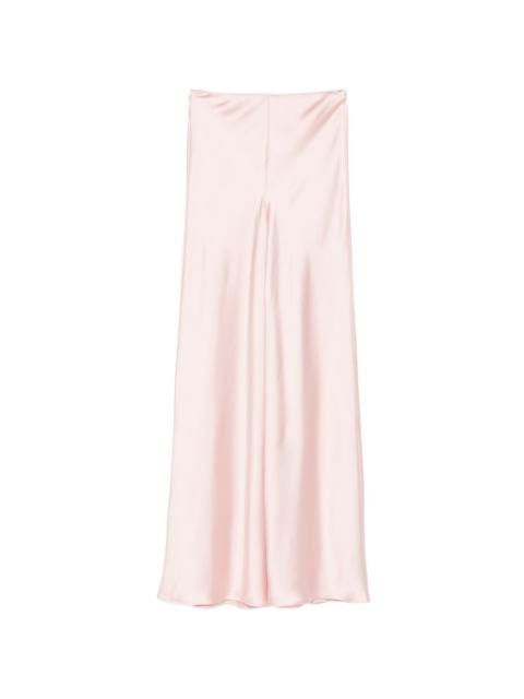 NORMA KAMALI satin-finish wide-leg trousers
