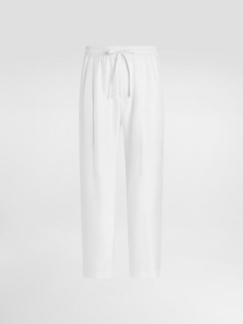 Dolce & Gabbana Silk twill jogging trousers