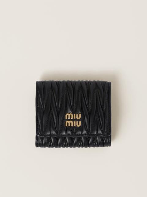 Miu Miu Small matelassé nappa leather wallet