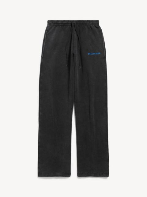 BALENCIAGA Men's Balenciaga Back Oversized Baggy Sweatpants in Faded Black