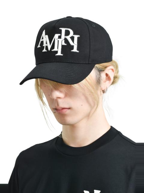 AMIRI STAGGERED AMIRI CANVAS HAT / BLK WHT