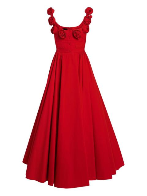 GIAMBATTISTA VALLI rose-embellished maxi dress