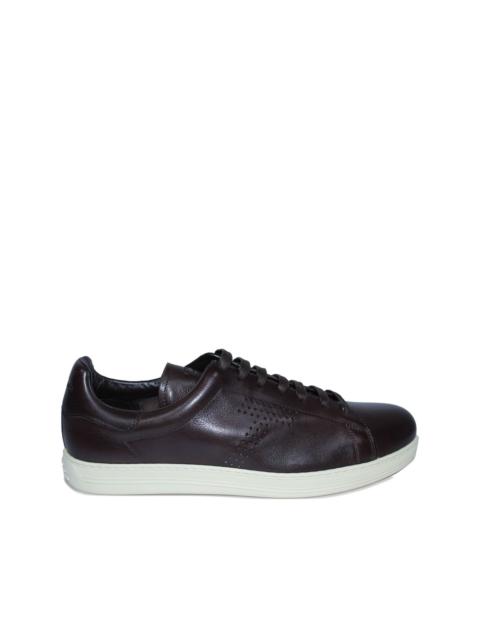 TOM FORD perforated-detail leather sneakers