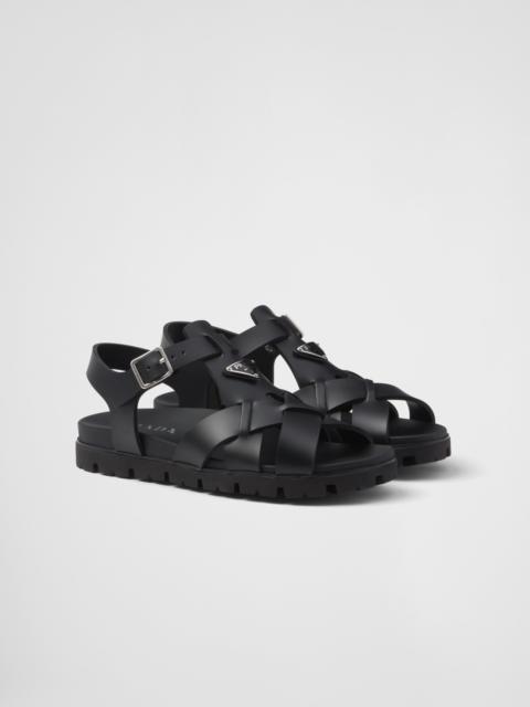 Prada Crisscross rubber sandals