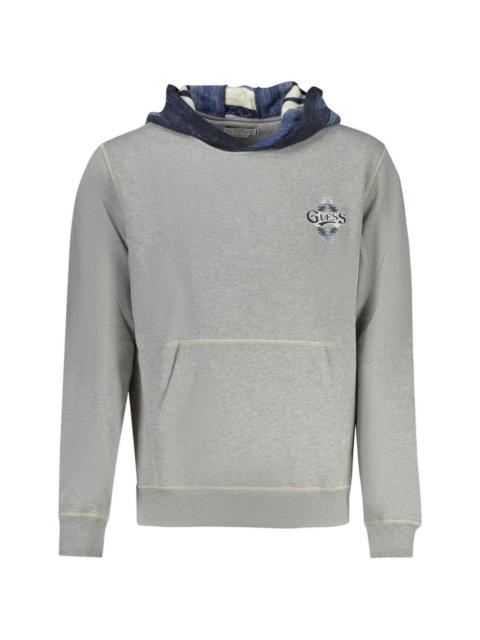 GUESS USA logo-embroidered hoodie