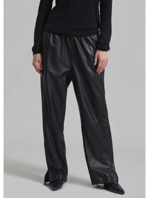 The Frankie Shop Kevin Leather Trousers - Black