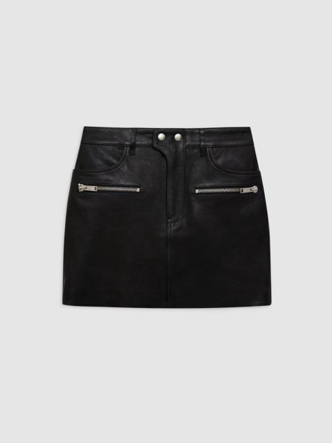 ANINE BING Steel Skirt - Black Leather
