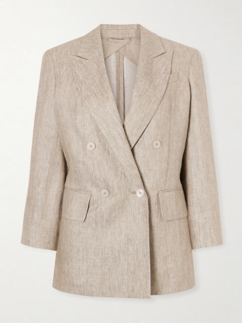 Double-breasted Linen Blazer