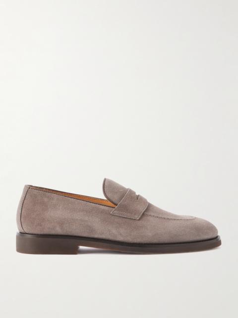 Brunello Cucinelli Suede Penny Loafers