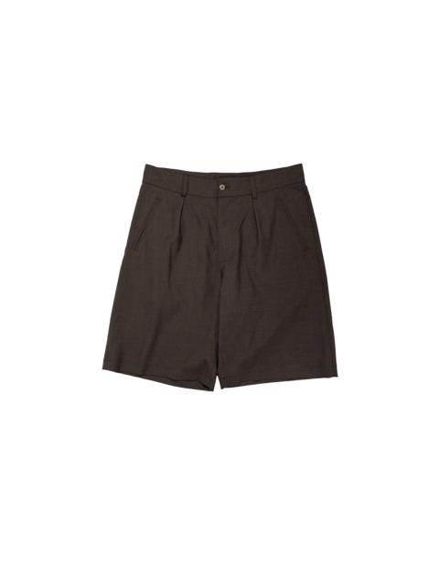 DE BONNE FACTURE Naturalist Shorts Super 130's Cold Wool Bark Brown