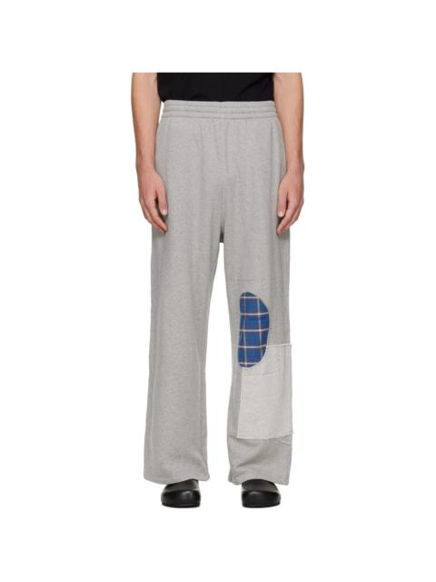 We11done Gray Repaired Sweatpants
