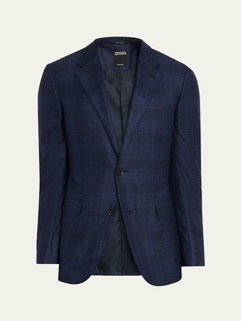 ZEGNA Men's Wool Tonal Plaid Single-Breasted Sport Coat