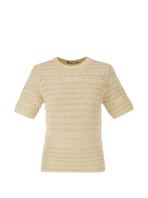 FABIANA FILIPPI crochet-design short-sleeve sweater