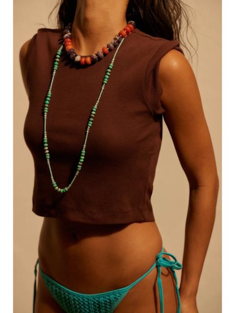 FREE PEOPLE Single Layer Semiprecious Necklace